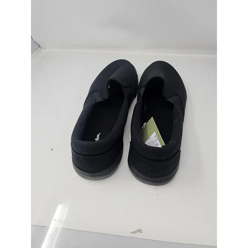 Goodfellow & Co Mens Phillip Slip On Sneakers Black Canvas Casual Size 13